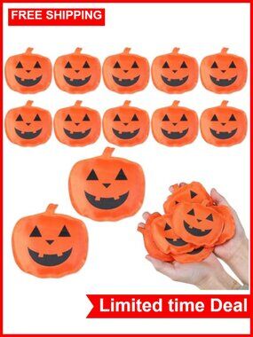 Pumpkin Bean Bag Toss Game Set of 12 Halloween Cornhole Party